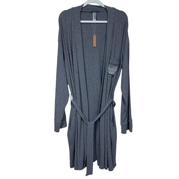 SKIMS Soft Lounge Robe Team USA Heather Gray XL - Picture 2 of 12